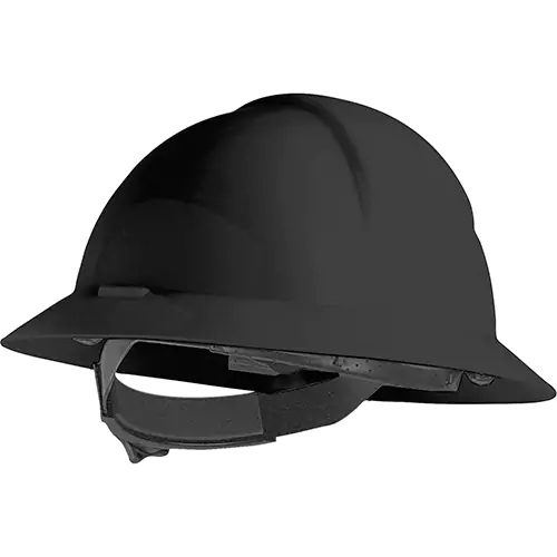 The Everest A119R : Full Brim Hard Hat With Accessory Slots, Hdpe Shell, Foam Liner, 6 Point Nylon Suspension, Smooth Lok Ratche