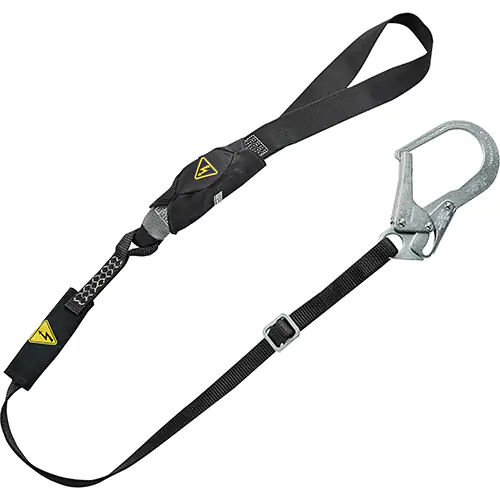 V-Series utility single-leg adjustable energy absorbing lanyard, 6',36CL large snaphooks, CSA Z259.11-17