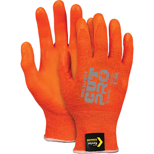 MCR Safety Gloves Orange Kevlar/Orange Nitrile Foam XS (9178NFOXS)