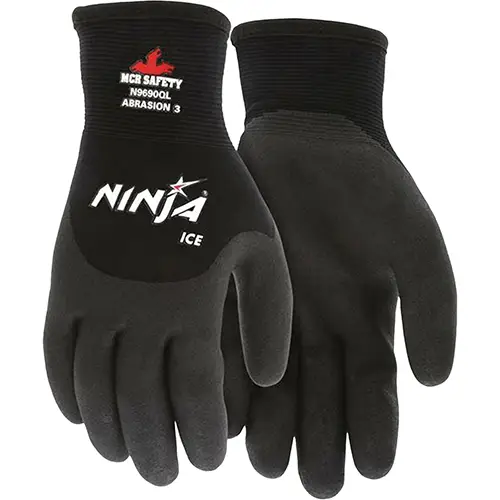 MCR Safety Gloves Ninja Ice, 7G In-15G Out 3/4 dip S (N9690QS)