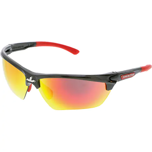 MCR Safety Glasses Dominator DM3 Gun Metal, Fire Mirr MAX36 (DM131RDC)