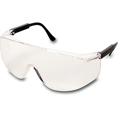 MCR Safety Glasses TC1 Black Temples, Clear Lens (TC110)