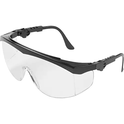 MCR Safety Glasses TK1 Black Frame, Clear Lens (TK110)