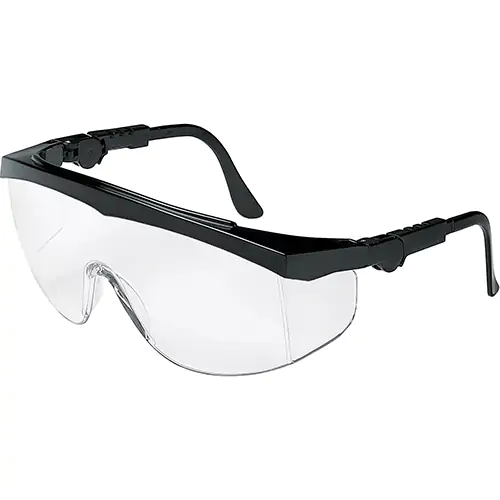 MCR Safety Glasses TK1 Black Frame, Clear UV-AF Lens (TK110AF)