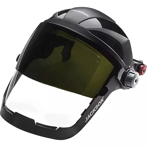 Quad™ 500 Series Face Shield – Universal Adapter – Polycarbonate – Clear – Anti-Fog – Flip-up Shade 5 IR Visor