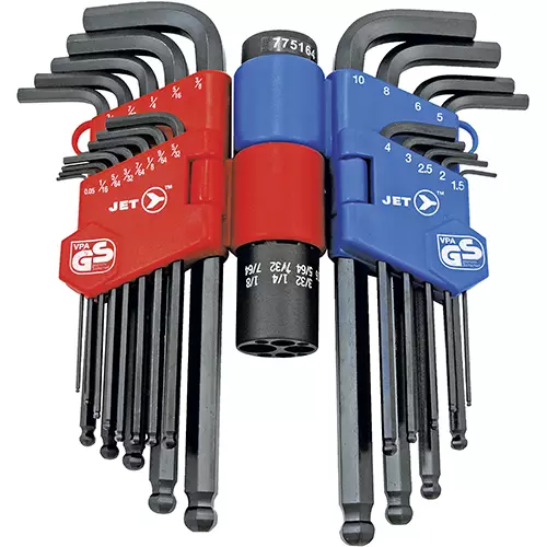 Ball Nose Hex Key Set – SAE/Metric – 22 pc