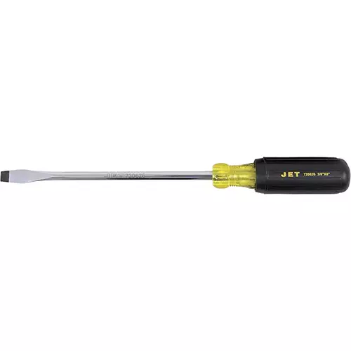 3/8" x 8" Slot Round Shank Cushion Grip Screwdriver