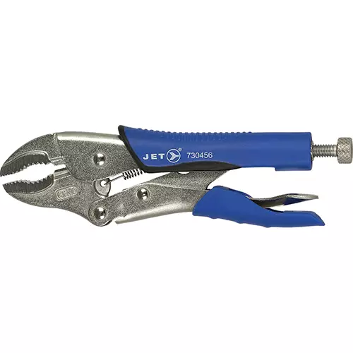 Curved Jaw Locking Pliers with Cutter – Cushion Grip – 7"