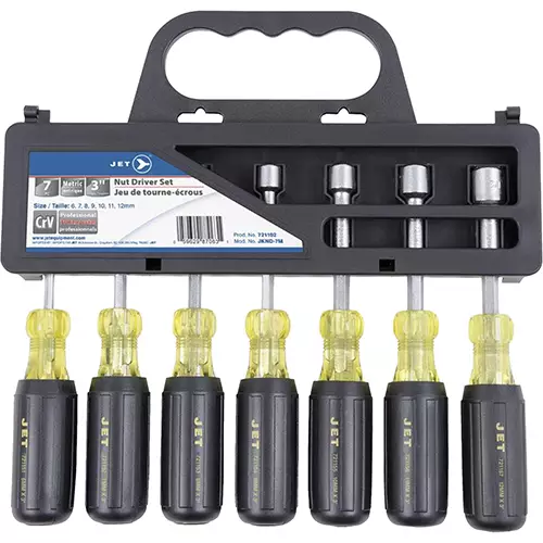 Metric Cushion Grip Nutdriver Set – 7 pc