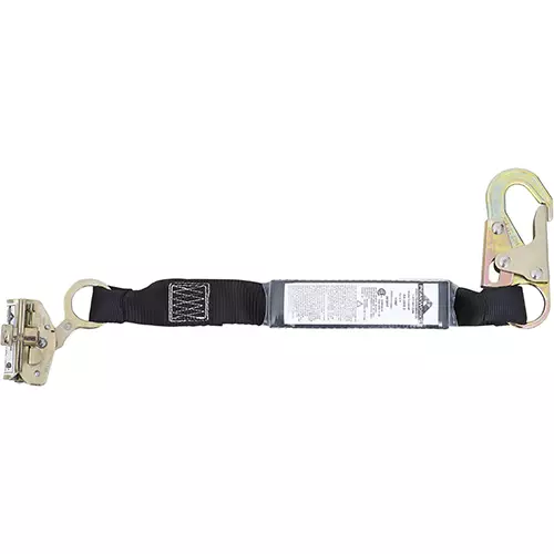 E4 Shock Absorbing Lanyard – SP – Single Leg – Snap and ADP Rope Grab – 2' (0.6 m) – 100 – 220 lb Capacity