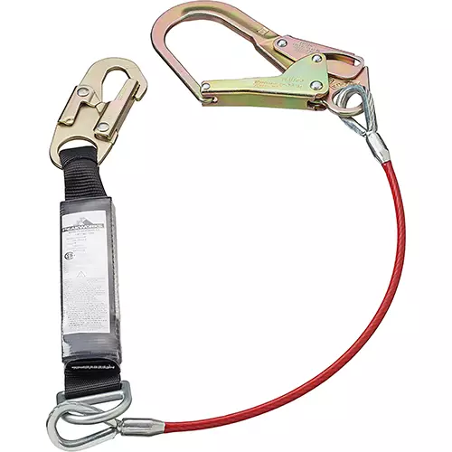 Shock Absorbing Lanyard – SP – Single Leg – Galvanized Cable – Snap & Form Hooks – 4' (1.2 m) – 110 – 220 lb Capacity