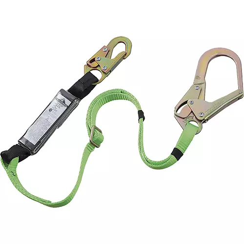 Shock Absorbing Lanyard – SP – Single Leg – Snap & Form Hooks – 6' (1.8 m) – Adjustable – 110 – 220 lb Capacity