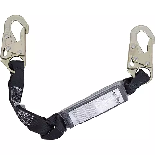 Shock Absorbing Lanyard – SP – Single Leg – Snap Hooks – 2.5' (0.8 m) – 110–220 lb Capacity