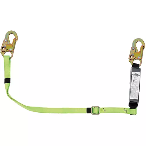 Shock Absorbing Lanyard – SP – Single Leg – Snap Hooks – 6' (1.8 m) – Adjustable – 110 – 220 lb Capacity