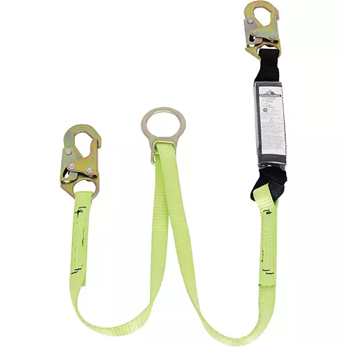 Shock Absorbing Lanyard – SP – Single Leg – Snap Hooks & Tie Back – 6' (1.8 m) – 110 – 220 lb Capacity