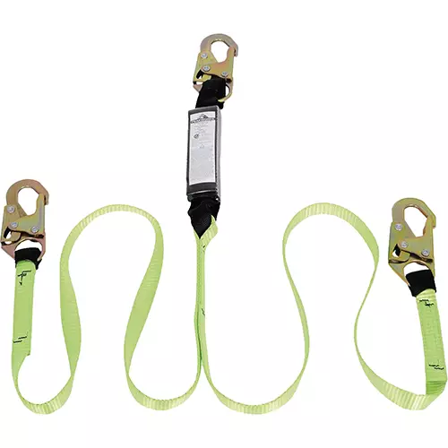 Shock Absorbing Lanyard – SP – Twin Leg – Snap Hooks – 6' (1.8 m) – 110 – 220 lb Capacity