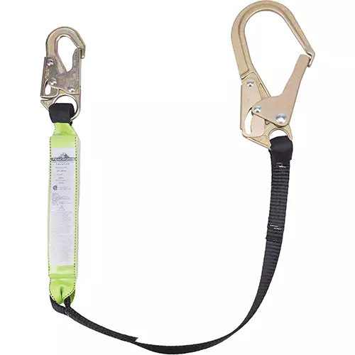 Shock Absorbing Lanyard – SP – Single Leg – Snap & Form Hooks – 4' (1.2 m) – 200 – 350 lb Capacity