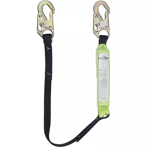 Shock Absorbing Lanyard – SP – Single Leg – Snap Hooks – 4' (1.2 m) – 200 – 350 lb Capacity
