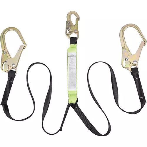 Shock Absorbing Lanyard – SP – Twin Leg – Snap & Form Hooks – 6' (1.8 m) – 200 – 350 lb Capacity