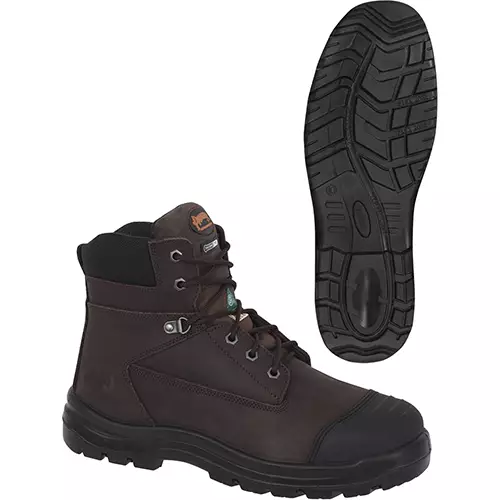 6" Leather Work Boot – Steel Toe/Plate – Brown – 10