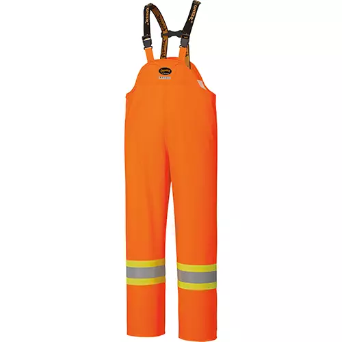 Hi-Vis FR Bib Pants – PU Stretch – Waterproof – Hi-Vis Orange – 2XL