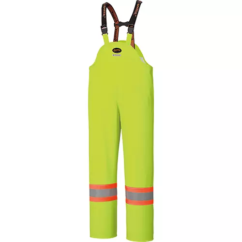 Hi-Vis FR Bib Pants – PU Stretch – Waterproof – Hi-Vis Yellow/Green – 2XL