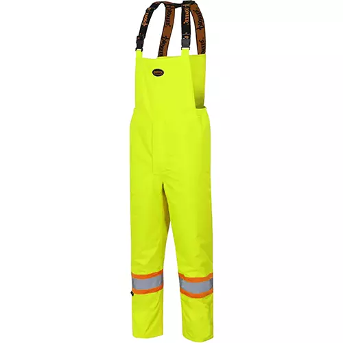 "The Rock" Hi-Vis 300D Insulated Bib Pants – PU Coated – Hi-Vis Yellow/Green – S