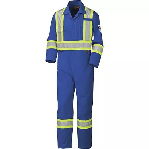 Flame-Gard® Hi-Vis FR/ARC-Rated Coveralls – 98% Cotton 2% Antistatic – Royal Blue – 36