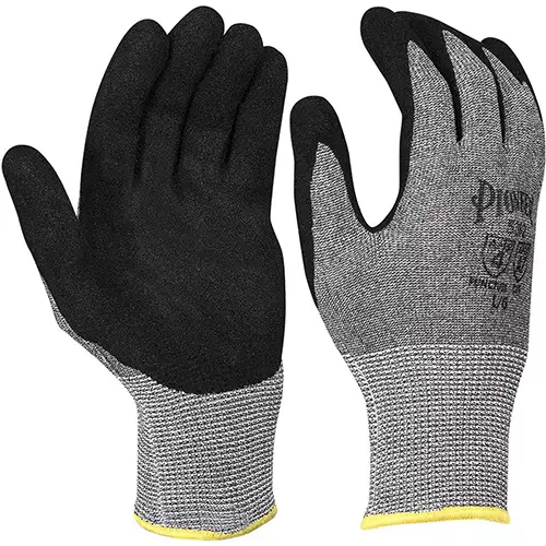 Cut-Resistant Gloves (Pair) with Black Foam Nitrile Coating – Level A7 – S