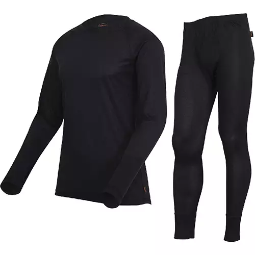 Premium Polyester Underwear Set – Quick-Dry & Moisture-Wicking – Black – XS