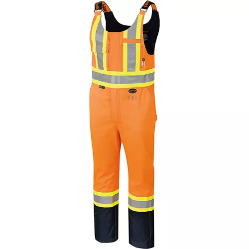 Defender® FR/ARC/Antistatic 300D Oxford Trilaminate Safety Bib Pants – Hi- Vis Orange – S