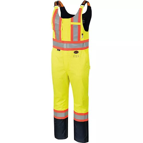 Defender® FR/ARC/Antistatic 300D Oxford Trilaminate Safety Bib Pants – Hi- Vis Yellow/Green – S