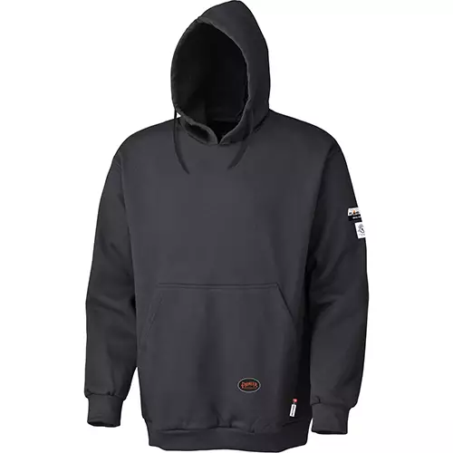 FR Heavyweight Cotton Hoodie – Pullover – Black – 2XL