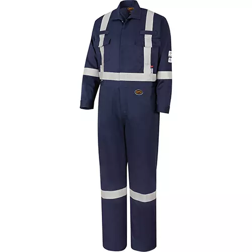 Flash-Gard® Hi-Vis Welding Coveralls – Dual-Hazard Arc Flash & Flash Fire Protection – Navy – 36