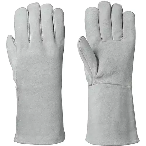 Fleece Lined Welder's Cowsplit Glove – Grey – M