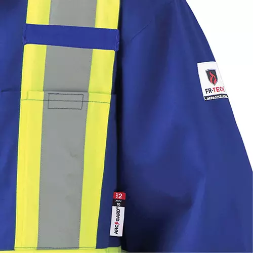 FR-Tech® Hi-Vis 88/12 7 oz FR/ARC-Rated Coveralls – Leg Zippers – Royal Blue – 40 – Tall