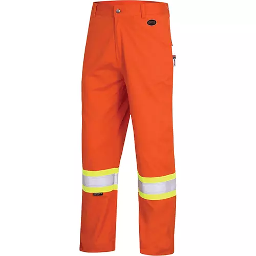 FR-Tech® Hi-Vis 88/12 7 oz FR/ARC-Rated Safety Pants – Hi-Vis Orange – 30x30