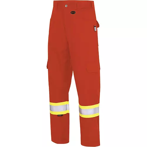 FR-Tech® Hi-Vis 88/12 7 oz FR/Arc-Rated Safety Cargo Pants – Hi-Vis Orange – 30x32
