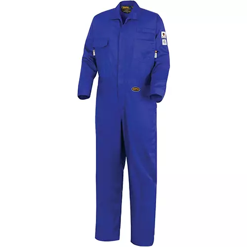 FR-Tech® 88/12 7-oz FR/ARC-Rated Safety Coveralls – No Tape – Zipper Closure – Royal Blue – 36
