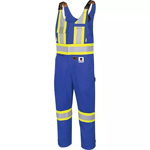 FR-Tech® Hi-Vis 88/12 7 oz FR/ARC-Rated Safety Overalls – Zipper Closure – Royal Blue – S