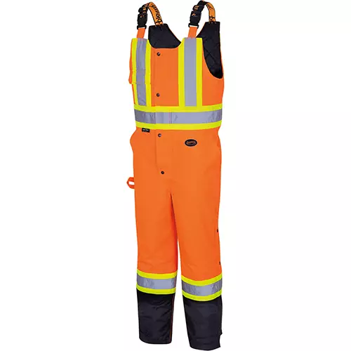 Hi-Vis Quilted Safety Overalls – 100% Waterproof – Hi-Vis Orange- XXS