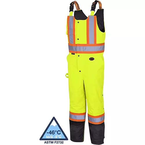 Hi-Vis Quilted Safety Overalls – 100% Waterproof – Hi-Vis Yellow/Green – XS