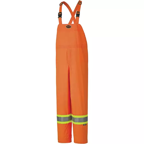 Hi-Vis 150D Lightweight Waterproof Safety Bib Pants – Hi-Vis Orange – XS