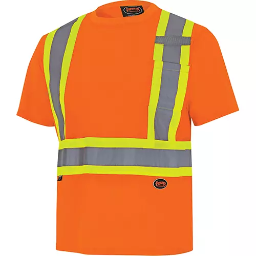 Hi-Vis Bird's-Eye Safety T-Shirt – Hi-Vis Orange – XS