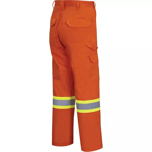 Hi-Vis Bright Safety Cargo Pants – Cotton Twill – Hi-Vis Orange – 30x32
