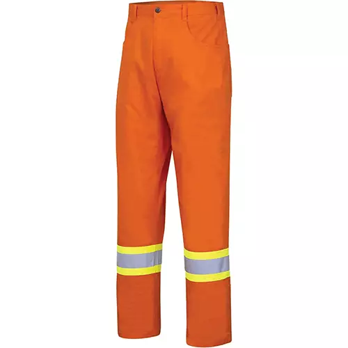 Hi-Vis Bright Safety Pants – Cotton Twill – Hi-Vis Orange – 30x30