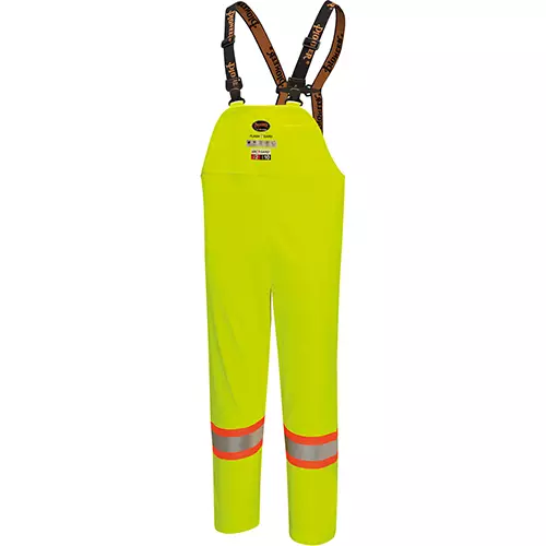 Hi-Vis FR/ARC-Rated Poly/Cotton Bib Pants – Waterproof – Hi-Vis Yellow – XS