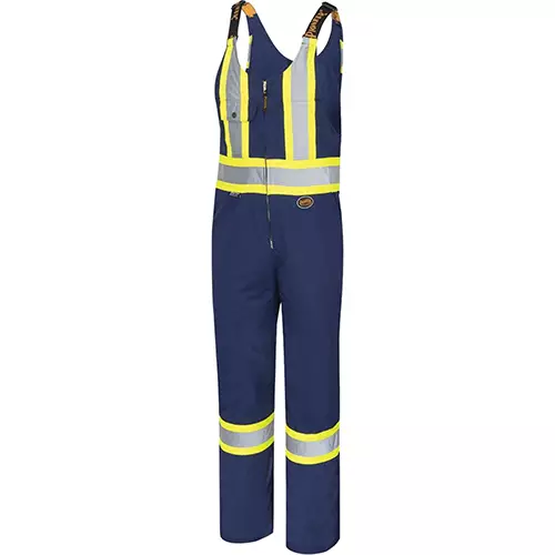 Hi-Vis Poly/Cotton Safety Overalls – Navy – 40 – Tall