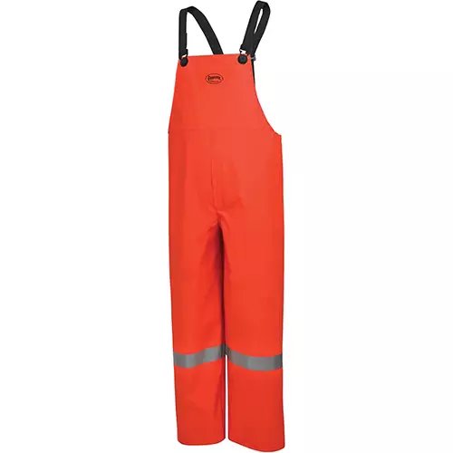 Hi-Vis FR PVC/Poly Safety Bib Pants – Hi-Vis Orange – S