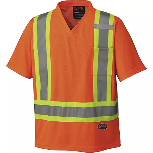 Hi-Vis Micro Mesh Traffic T-Shirt – Hi-Vis Orange – XS